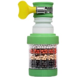 Close-up of a multi-layer bead faucet filter