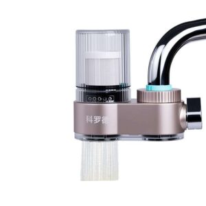 Faucet-mounted purifier with transparent ceramic filter casing