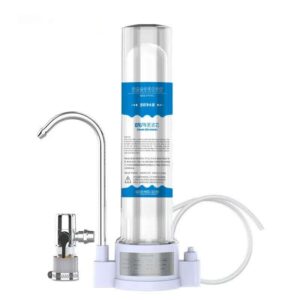 Slim countertop single-column water purifier with a dedicated faucet
